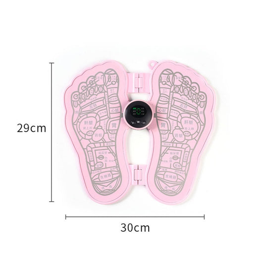 MLR-125 Mini Foot Massager Elderly Foot Foot Massager EMS Portable Pulse Home Foot Relaxing Massager, Black (Battery), Pink (Battery), Pink (Rechargeable), Black (Rechargeable)
