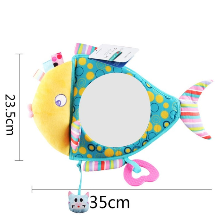 Baby Car Seat Reverse Car Rearview Mirror Pendant Plush Toy, 35 x 23.5 cm Fish Mirror, 35 x 23.5 cm Brown Bear Mirror, 35 x 23.5 cm Penguin Mirror