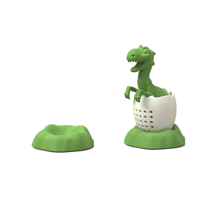 Dinosaur Baby Silicone Tea Strainer, Lucky Green, Candlelight Yellow