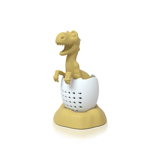 Dinosaur Baby Silicone Tea Strainer, Lucky Green, Candlelight Yellow