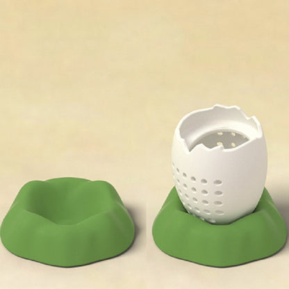 Dinosaur Baby Silicone Tea Strainer, Lucky Green, Candlelight Yellow