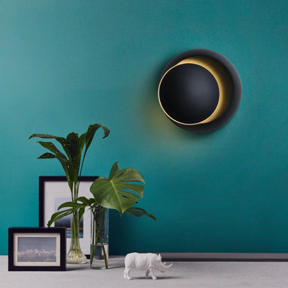 LED Wall Lamp 360 Degree Rotation Adjustable Bedside Light White Black Creative Wall Lamp Black Modern Aisle Round Lamp, white, warm white