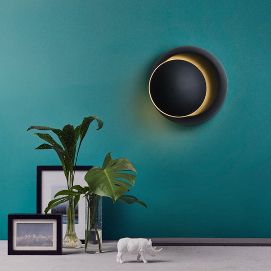 LED Wall Lamp 360 Degree Rotation Adjustable Bedside Light White Black Creative Wall Lamp Black Modern Aisle Round Lamp, white, warm white