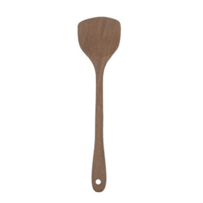 Long Handle Unpainted Chicken Wings Wooden Spatula Kitchen Utensils, Large Spatula, Large vegetable Spatula, Oblique Spade, Square Curved Spade, 3 Square Curved Spade