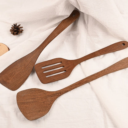 Long Handle Unpainted Chicken Wings Wooden Spatula Kitchen Utensils, Large Spatula, Large vegetable Spatula, Oblique Spade, Square Curved Spade, 3 Square Curved Spade