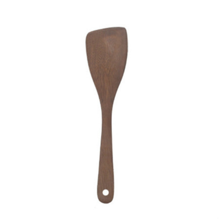 Long Handle Unpainted Chicken Wings Wooden Spatula Kitchen Utensils, Large Spatula, Large vegetable Spatula, Oblique Spade, Square Curved Spade, 3 Square Curved Spade