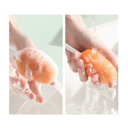 Long Handle Vertical Cup Brush Baby Bottle Sponge Cleaning Brush, Length: 29cm, White, Blue, Pink