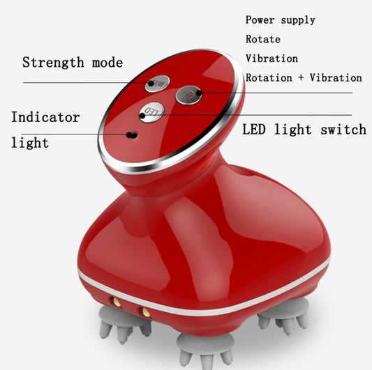 Head Scalp Massager Electric Beauty Instrument Multifunctional Kneading Vibration Physiotherapy Instrument