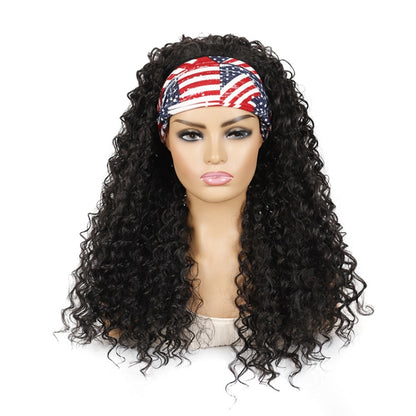 Hairband Wig Headgear Volume Chemical Fiber Wig Headgear, Black Hair Band 1B#O, Stars And Stripes Headband 1B#H, Leopard Headband 1B#G, Flower Hair Band 1B#C, 1B#XC, 4#XK, 27#XB, 33#XG, 613#O, 613#A, 613#G, 613#XC