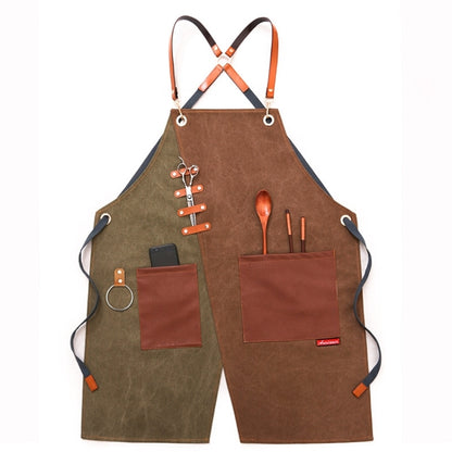 Denim Apron Barber Milk Tea Shop Waiter Overalls
