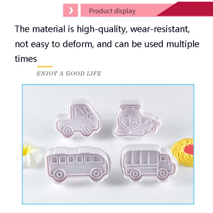 3 Sets Plastic Decorative Biscuit Mold Transportation Tool Series Biscuit Spring Mold, A, B