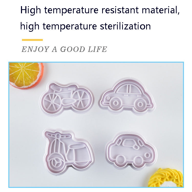 3 Sets Plastic Decorative Biscuit Mold Transportation Tool Series Biscuit Spring Mold, A, B