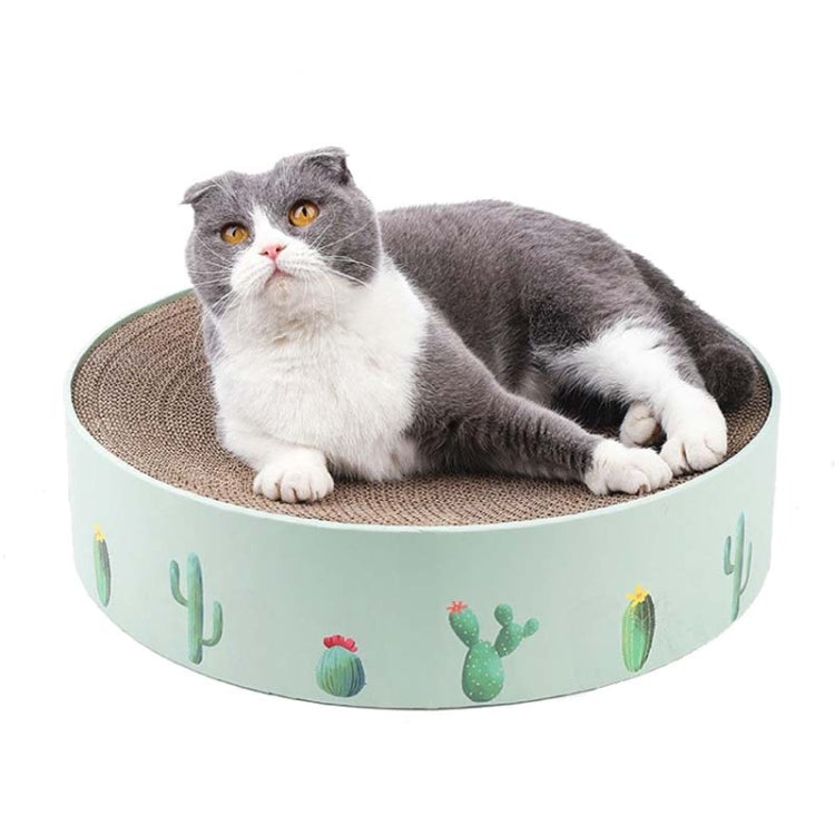 Round Corrugated Cat Scratcher Claw Sharpener Toy Bed, Green 41x41x10cm, Pink 41x41x10cm, Green 36x36x8cm, Pink 36x36x8cm, Green 32x32x6cm, Pink 32x32x6cm, Paw Print 32x32x6cm, Paw Print 36x36x8cm, Paw Print 41x41x10cm, Blue Letters 41x41x10cm���������...
