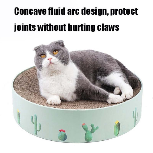 Round Corrugated Cat Scratcher Claw Sharpener Toy Bed, Green 41x41x10cm, Pink 41x41x10cm, Green 36x36x8cm, Pink 36x36x8cm, Green 32x32x6cm, Pink 32x32x6cm, Paw Print 32x32x6cm, Paw Print 36x36x8cm, Paw Print 41x41x10cm, Blue Letters 41x41x10cm���������...