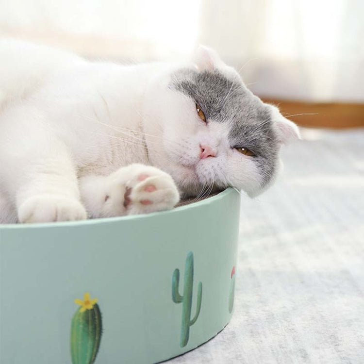 Round Corrugated Cat Scratcher Claw Sharpener Toy Bed, Green 41x41x10cm, Pink 41x41x10cm, Green 36x36x8cm, Pink 36x36x8cm, Green 32x32x6cm, Pink 32x32x6cm, Paw Print 32x32x6cm, Paw Print 36x36x8cm, Paw Print 41x41x10cm, Blue Letters 41x41x10cm���������...