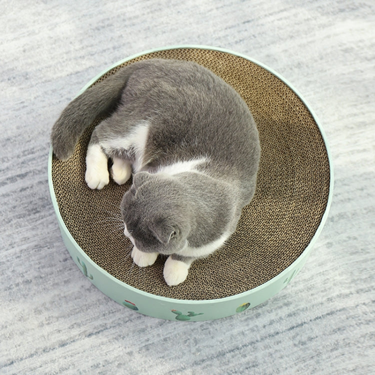 Round Corrugated Cat Scratcher Claw Sharpener Toy Bed, Green 41x41x10cm, Pink 41x41x10cm, Green 36x36x8cm, Pink 36x36x8cm, Green 32x32x6cm, Pink 32x32x6cm, Paw Print 32x32x6cm, Paw Print 36x36x8cm, Paw Print 41x41x10cm, Blue Letters 41x41x10cm���������...