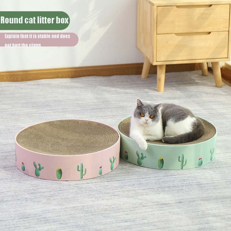 Round Corrugated Cat Scratcher Claw Sharpener Toy Bed, Green 41x41x10cm, Pink 41x41x10cm, Green 36x36x8cm, Pink 36x36x8cm, Green 32x32x6cm, Pink 32x32x6cm, Paw Print 32x32x6cm, Paw Print 36x36x8cm, Paw Print 41x41x10cm, Blue Letters 41x41x10cm���������...