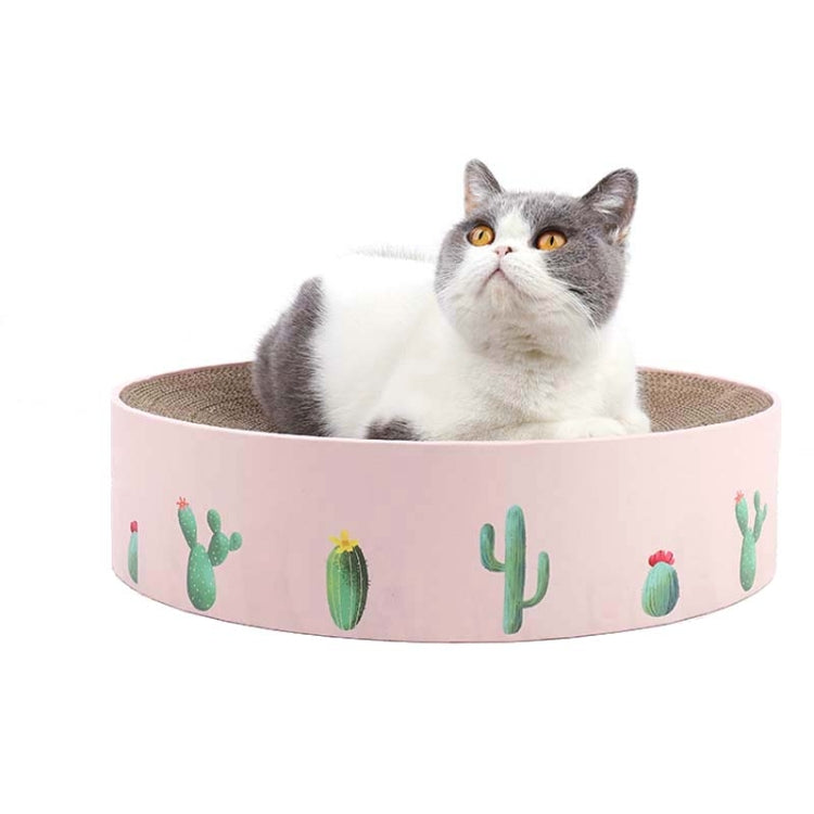 Round Corrugated Cat Scratcher Claw Sharpener Toy Bed, Green 41x41x10cm, Pink 41x41x10cm, Green 36x36x8cm, Pink 36x36x8cm, Green 32x32x6cm, Pink 32x32x6cm, Paw Print 32x32x6cm, Paw Print 36x36x8cm, Paw Print 41x41x10cm, Blue Letters 41x41x10cm���������...