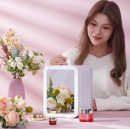 5L Beauty Makeup Mirror Skin Care Products And Facial Mask Refrigerator Semiconductor Car Refrigerator, 5L White (EU Plug), 5L White (UK Plug), 5L White (US Plug), 5L White (AU Plug)