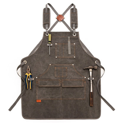Canvas Apron Barber Roasting Cafe Gardening Woodworking Men And Women Work Clothes, Adult Models, For Children 47cm, For Children 57cm