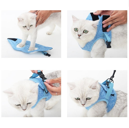 Cat Leash Pet Chest Harness Leash, S, M, L