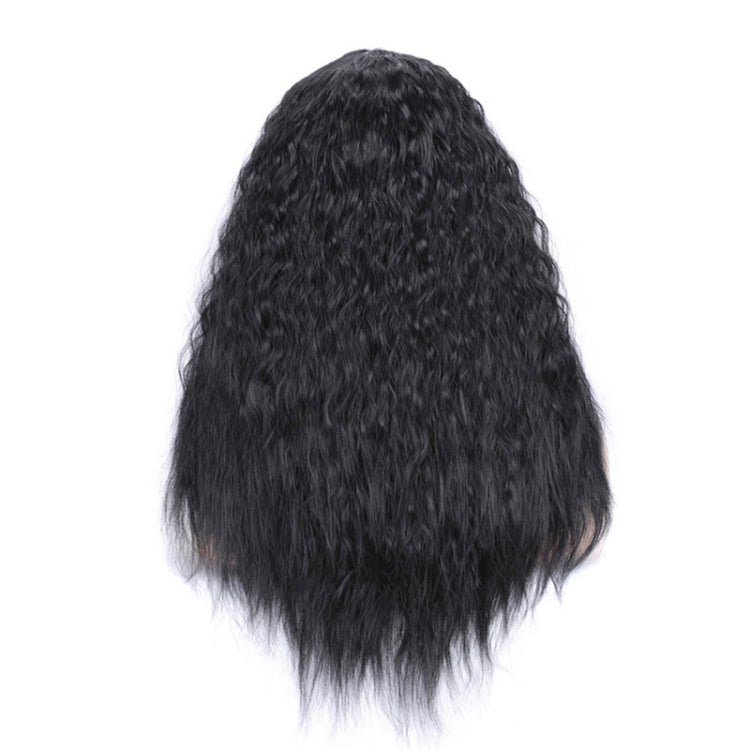 Matte Realistic Corn Perm Long Curly Hair Woolen Volume Wig Headgear, Black, Black Gradient Deep Purple, Black Gradient Dark Milky Gray, Black Gradient Milky Gray, Black Gradient Light Milky Gray, Black Gradient Sapphire Blue, Light Brown��������������...