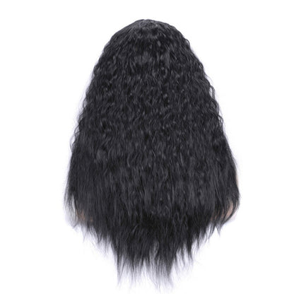 Matte Realistic Corn Perm Long Curly Hair Woolen Volume Wig Headgear, Black, Black Gradient Deep Purple, Black Gradient Dark Milky Gray, Black Gradient Milky Gray, Black Gradient Light Milky Gray, Black Gradient Sapphire Blue, Light Brown��������������...
