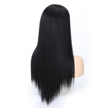 Wig Half Headgear Long Straight Hair U-Shaped Wig Headgear, 1.US-1B# Black, 2.US-1BT0906 #, 3. Black Gradient Sapphire Blue, 4.US-2# Natural Black, 5.US-4# Brown Black, 6.US-4H27#, 7.US-4M30# Linen, 8.US-4M33# Chestnut Color, 9.US-8#, 10.US-8H613#�����...
