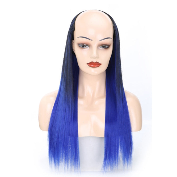 Wig Half Headgear Long Straight Hair U-Shaped Wig Headgear, 1.US-1B# Black, 2.US-1BT0906 #, 3. Black Gradient Sapphire Blue, 4.US-2# Natural Black, 5.US-4# Brown Black, 6.US-4H27#, 7.US-4M30# Linen, 8.US-4M33# Chestnut Color, 9.US-8#, 10.US-8H613#�����...
