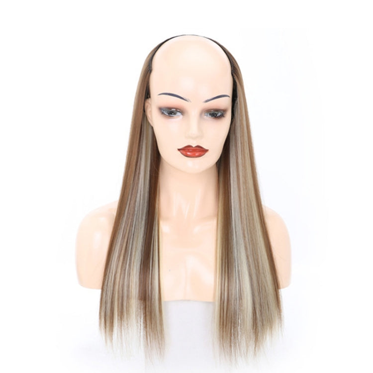Wig Half Headgear Long Straight Hair U-Shaped Wig Headgear, 1.US-1B# Black, 2.US-1BT0906 #, 3. Black Gradient Sapphire Blue, 4.US-2# Natural Black, 5.US-4# Brown Black, 6.US-4H27#, 7.US-4M30# Linen, 8.US-4M33# Chestnut Color, 9.US-8#, 10.US-8H613#�����...