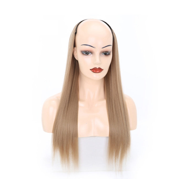 Wig Half Headgear Long Straight Hair U-Shaped Wig Headgear, 1.US-1B# Black, 2.US-1BT0906 #, 3. Black Gradient Sapphire Blue, 4.US-2# Natural Black, 5.US-4# Brown Black, 6.US-4H27#, 7.US-4M30# Linen, 8.US-4M33# Chestnut Color, 9.US-8#, 10.US-8H613#�����...