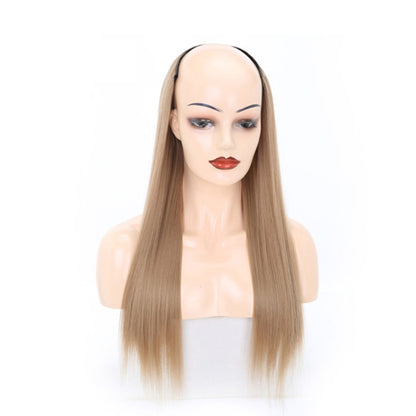Wig Half Headgear Long Straight Hair U-Shaped Wig Headgear, 1.US-1B# Black, 2.US-1BT0906 #, 3. Black Gradient Sapphire Blue, 4.US-2# Natural Black, 5.US-4# Brown Black, 6.US-4H27#, 7.US-4M30# Linen, 8.US-4M33# Chestnut Color, 9.US-8#, 10.US-8H613#�����...