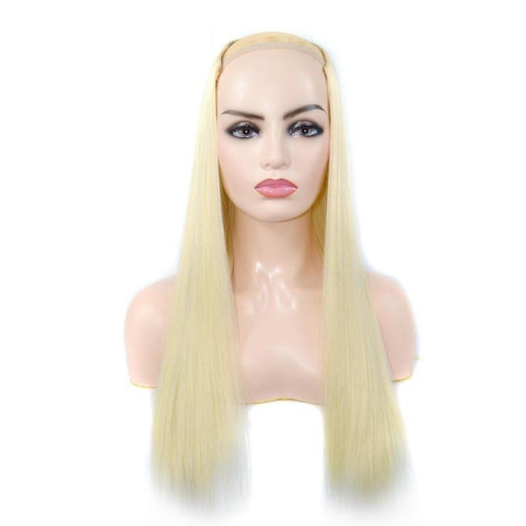 Wig Half Headgear Long Straight Hair U-Shaped Wig Headgear, 1.US-1B# Black, 2.US-1BT0906 #, 3. Black Gradient Sapphire Blue, 4.US-2# Natural Black, 5.US-4# Brown Black, 6.US-4H27#, 7.US-4M30# Linen, 8.US-4M33# Chestnut Color, 9.US-8#, 10.US-8H613#�����...