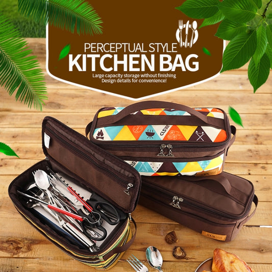 CLS Outdoor Camping Cookware Storage Bag BBQ Tableware Storage Bag Travel Portable Toiletry Bag