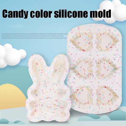 GW20035 DIY Candy Color Cartoon Silicone Cake Toast Ice Tray Mold, 12 Inch Rectangular, 12 Inch Round, 11 Inch Round, 8 Inch Bunny, 6-hole Muffin Vup, 12 Inch Savarin Cake Mold