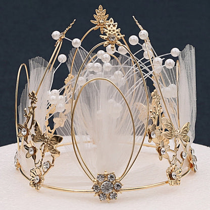 Fairy Dragonfly Fairy Cake Decoration Bridal Crown Baking Birthday Ornaments, Crown Cake Decoration
