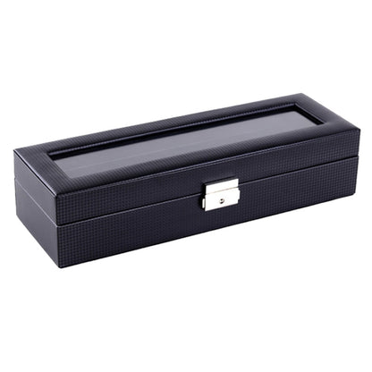 Woven Pattern PU Leather Watch Box Jewelry Storage Display Box, 6 Bits, 12 Bits