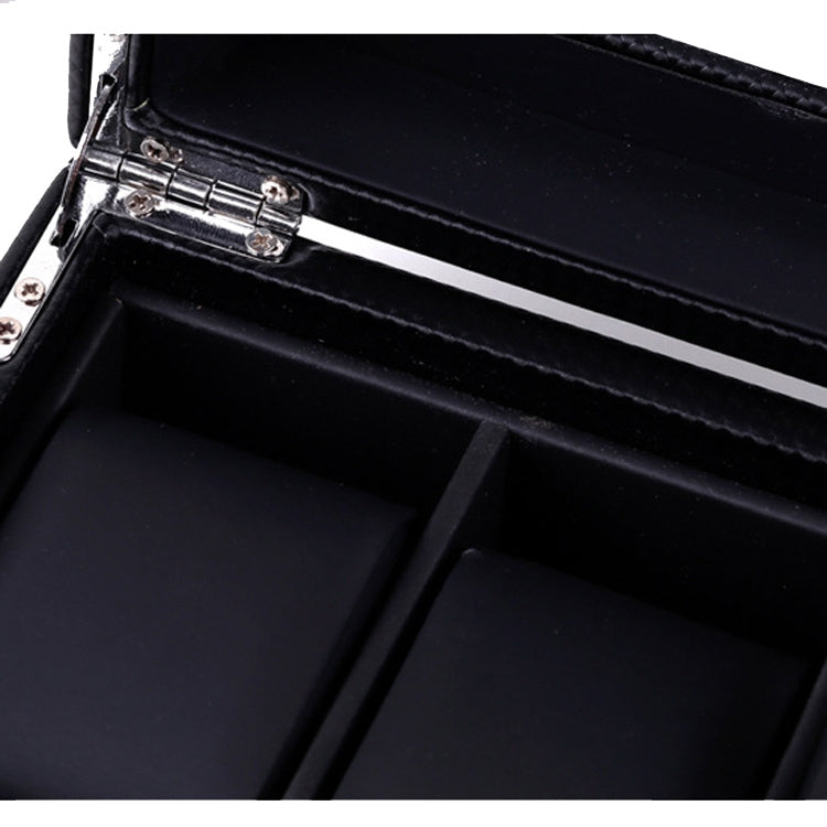 Woven Pattern PU Leather Watch Box Jewelry Storage Display Box, 6 Bits, 12 Bits