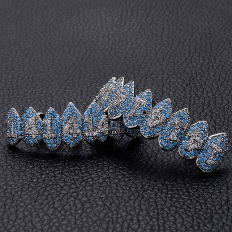 Halloween Vampire 8 Zircon Hip Hop Braces, Platinum Suit, Gold Suit, Platinum Upper Teeth, Platinum Lower Teeth, Gold Upper Teeth, Gold Lower Teeth