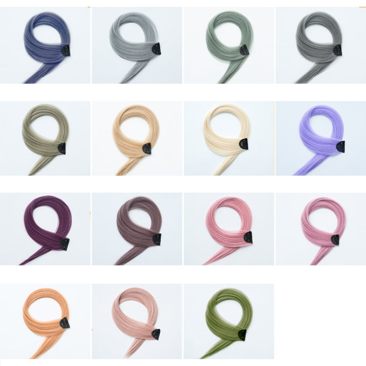5 PCS Color Highlighting Hair Extension Piece One-Piece Invisible Seamless Hair Extension Piece, Smoky Blue, White Tea Ash, Space Gray, Pencil Gray, Aoki Ash, Flax Gold, Fog White Copper, Aurora Violet, Thin Plum Purple, Thin Rattan, Cherry Pink�������...