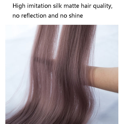 5 PCS Color Highlighting Hair Extension Piece One-Piece Invisible Seamless Hair Extension Piece, Smoky Blue, White Tea Ash, Space Gray, Pencil Gray, Aoki Ash, Flax Gold, Fog White Copper, Aurora Violet, Thin Plum Purple, Thin Rattan, Cherry Pink�������...