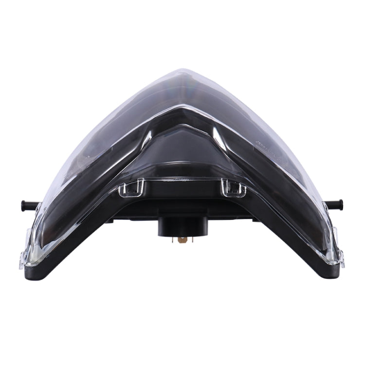 Motorcycle LDE Retro Headlights LED Far Near Beam Lights For Yamaha LC135 V2-V6, Transparent Glass, Smoked Glass
