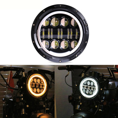 مصابيح أمامية LED للدراجات النارية مقاس 7 بوصات، مصابيح نهارية للضوء البعيد والقريب، مصابيح نهارية للضوء