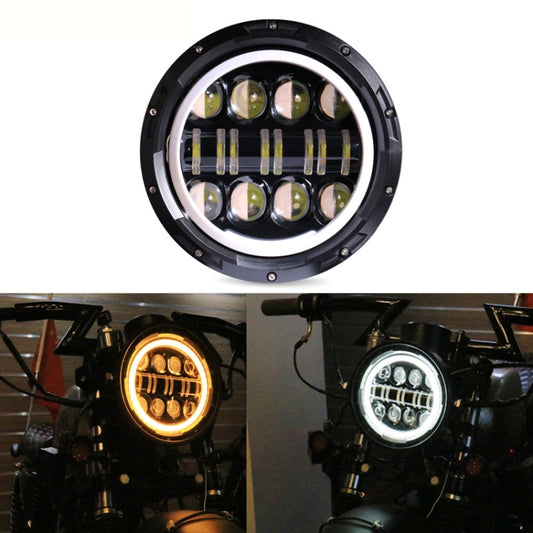 مصابيح أمامية LED للدراجات النارية مقاس 7 بوصات، مصابيح نهارية للضوء البعيد والقريب، مصابيح نهارية للضوء