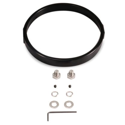 7 Inch Motorcycle Headlight Modification Parts Headlight Ring Bracket, Black, Silver