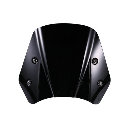 5-7 Inch Retro Motorcycle Windshield Universal Modified Windshield, Black, Smoky, Transparent