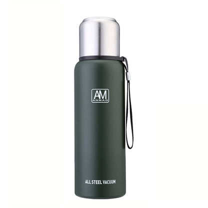304 Stainless Steel Insulated Mug Large Capacity Sports Water Cup Outdoor Travel Pot, 500ml, 750ml, 1000ml, 1500ml
