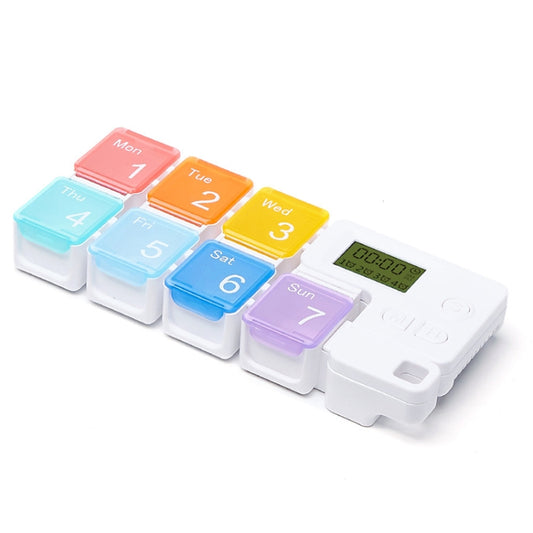 TF-248 7-Cell Smart Timing Reminder Plastic Pill Box Pill Storage Box, TF-248
