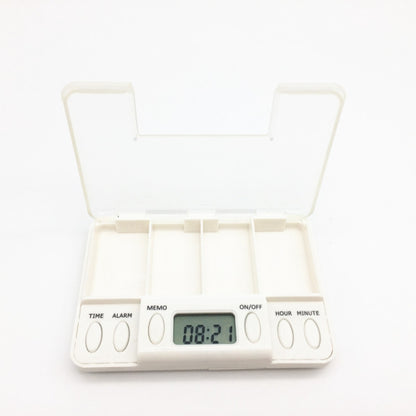 TF200 4-Cell Smart Timed Reminder Portable Plastic Pill Box Pill Storage Box