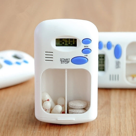 TF-264 Portable Mini Smart Timing Reminder Pill Box Plastic Pill Storage Box, TF-264